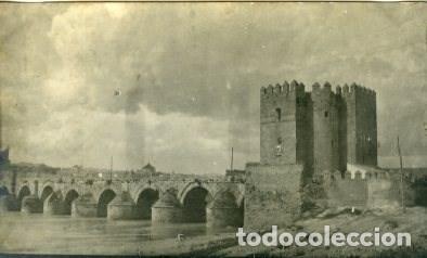 Fotograf&iacute;a antigua: C&Oacute;RDOBA. TORRE DE LA CALAHORRA Y PUENTE ROMANO. POR VIAJERO FRANC&Eacute;S EN 1898. ORIGINAL DE &Eacute;POCA.