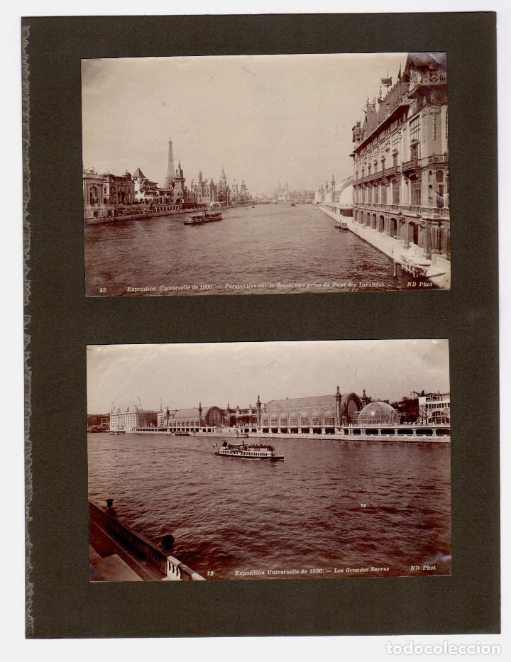 Antique Photography: PARIS - EXPOSICI&Oacute;N UNIVERSAL 1900. N.D. PHOTO. GRANDES SERRES Y EL SENA. 2 FOTOS 12X18CM.