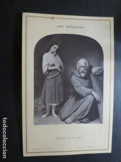 Alte Fotografie: LINDA Y SU PADRE ALBUMINA SIGLO XIX MONTADA SOBRE CARTON DE 11 X 17 CMTS