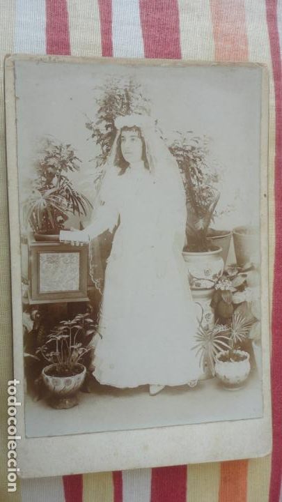 Antique Photography: ANTIGUA FOTOGRAFIA.NI&Ntilde;A EN PRIMERA COMUNION.ELVIRA THOMAS VISCARRUES.PRINCIPIOS DEL XX