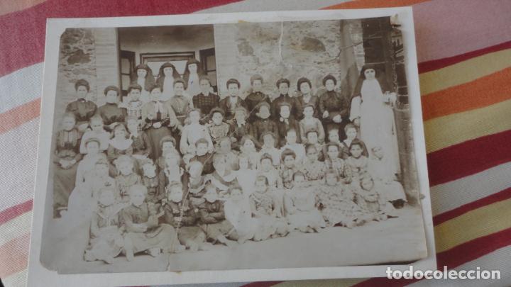 Fotografia antica: ANTIGUA FOTOGRAFIA.GRUPO DE NI&Ntilde;AS Y RELIGIOSAS.CONVENTO DOMINICAS.GERONA.GIRONA DOMINGA TORRAS.