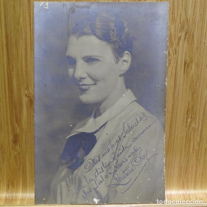 Fotografia antica: Fotograf&iacute;a dedicada al sal&oacute;n kursaal de leatrice joy.