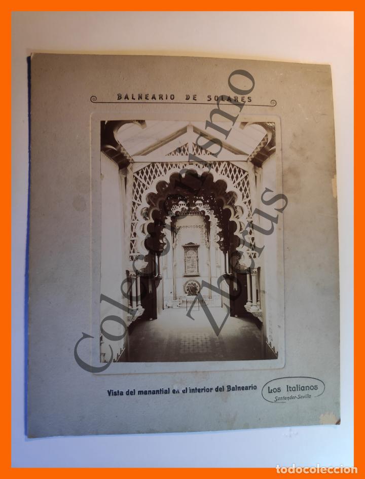 Antique Photography: Baneario de Solares - Vista del Manantial en el interior - Los Italianos (Santander-Sevilla)