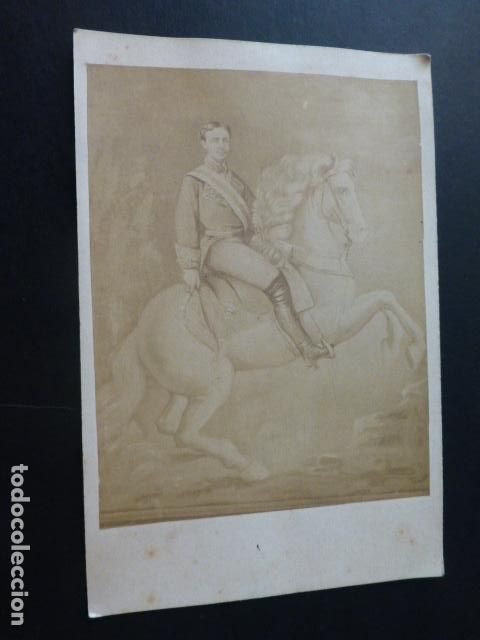 Antique Photography: ALFONSO XIII A CABALLO FOTOGRAFIA ALBUMINA HACIA 1880 8 X 15 CMTS