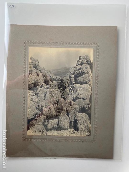 Fotograf&iacute;a antigua: M&Aacute;LAGA , FOTOGRAFIA ORIGINAL SIERRA DEL TORCAL DE ANTEQUERA , FIRMADA , 1909