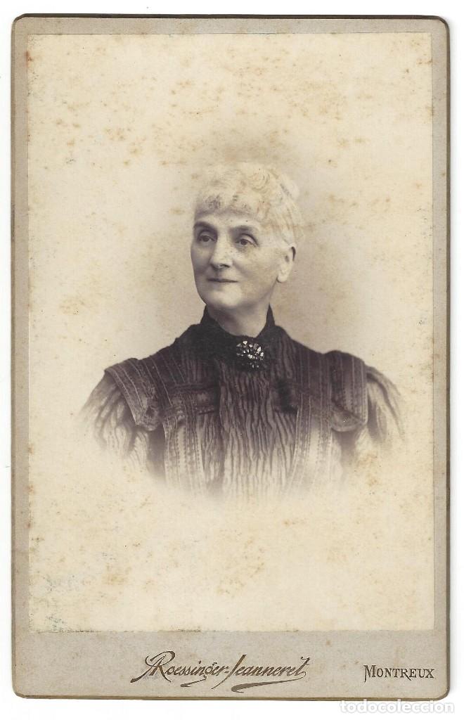 Fotografia antica: FOTOGRAF&Iacute;A ART&Iacute;STICA- SE&Ntilde;ORA. FOT&Oacute;GRAFO ROESSINGER- JEANNERET. MONTREAUX. SUIZA- SIGLO XIX