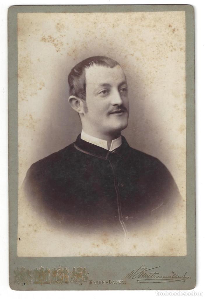 Fotografia antica: FOTOGRAF&Iacute;A- SE&Ntilde;OR. FOT&Oacute;GRAFO W. KUNTZEM&Uuml;LLER. BADEN BADEN. ALEMANIA- SIGLO XIX (1887)