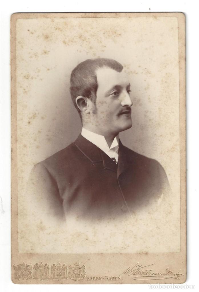 Fotografia antica: FOTOGRAF&Iacute;A- SE&Ntilde;OR. FOT&Oacute;GRAFO W. KUNTZEM&Uuml;LLER. BADEN BADEN. ALEMANIA- SIGLO XIX (1887)