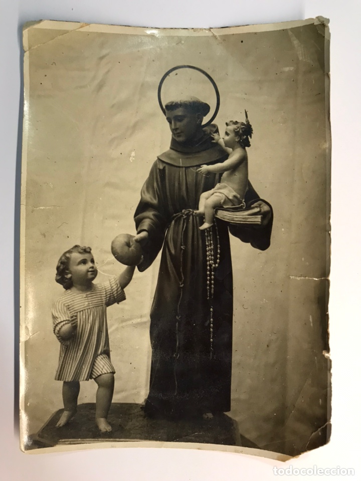 Fotograf&iacute;a antigua: SAN ANTONIO DE PADUA, hermosa imagen Fotograf&iacute;ca (inicios Siglo XX)
