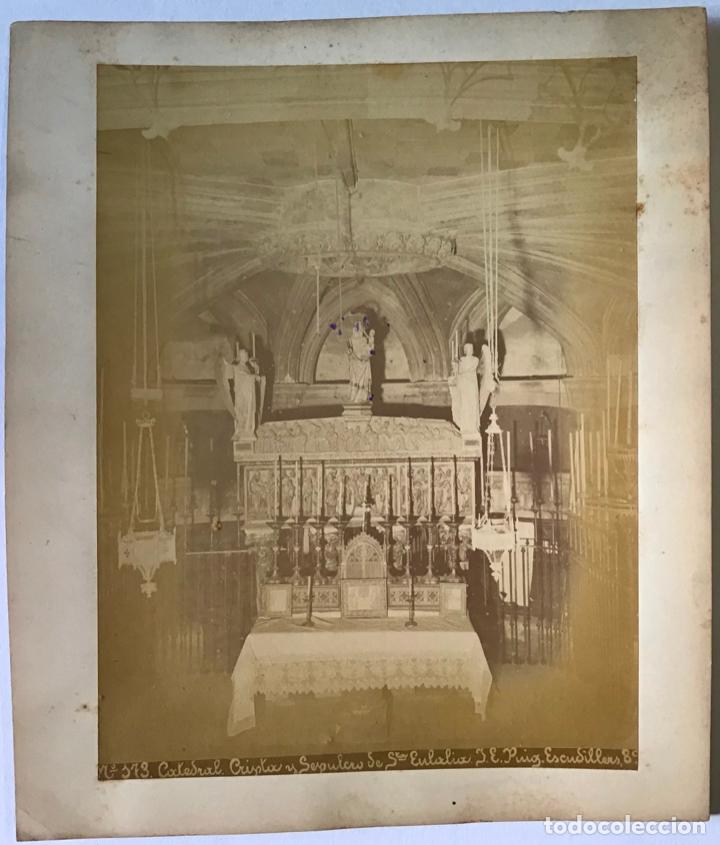 Antique Photography: CATEDRAL DE BARCELONA. CRIPTA Y SEPULCRO DE STA. EULALIA. (J. E. PUIG).