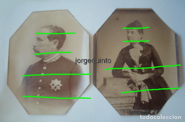 Fotograf&iacute;a antigua: EL GENERAL D. MANUEL CASSOLA FERN&Aacute;NDEZ Y SU ESPOSA. RETRATOS FOTOGR&Aacute;FICOS. SIGLO XIX. AUDOUARD Y CIA