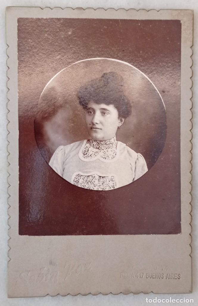 Alte Fotografie: Fotograf&iacute;a - Sabin Paz. Buenos Aires - 1902. Tama&ntilde;o 16'5 x 11 cm.