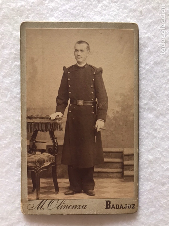Fotografia antiga: ANTIGUA FOTOGRAF&Iacute;A MILITAR. REGIMIENTO INFANTER&Iacute;A 16. M. OLIVENZA. BADAJOZ