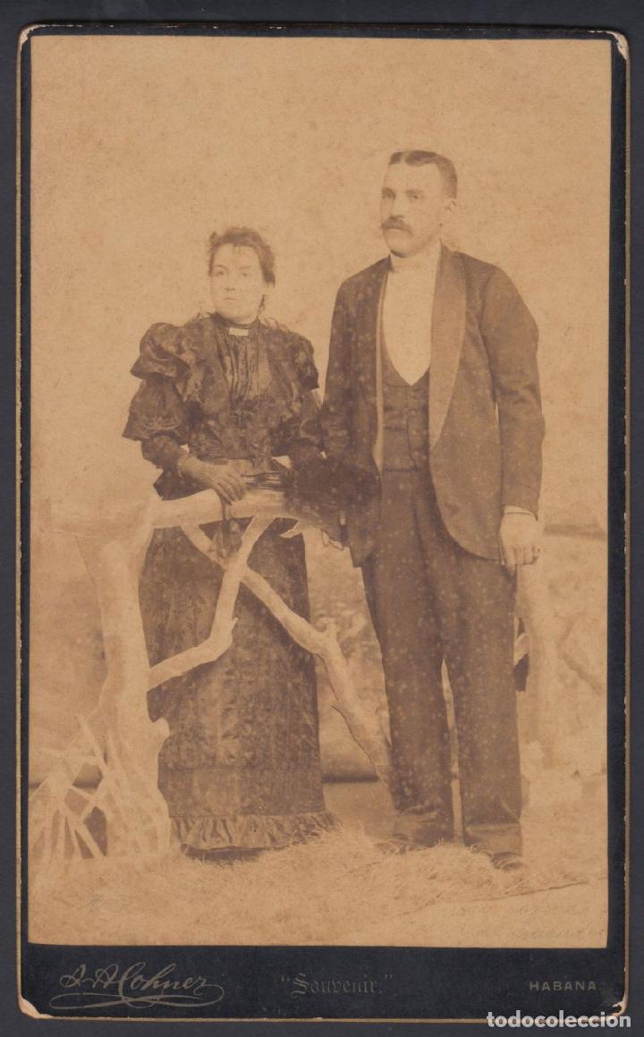 Antique Photography: FO-52 CUBA PERSONAL PHOTO S.XIX. FOTOGRAFO: COHNER . HABANA.21,2x13,9cm