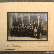 Fotografía antigua: N. BILBENY, FOTOGRAFO. MONASTERIO DE MONTSERRAT, BARCELONA, BENEFACTORES DEL TEMPLO (H.1900?). Lote 218046600