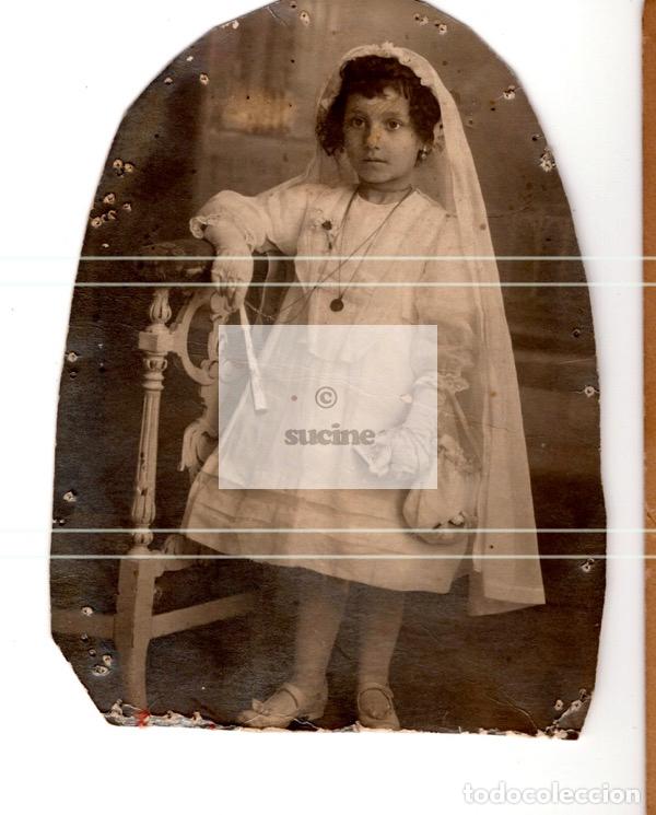 Fotografia antica: FOTOGRAFIA ORIGINAL DE ESTUDIO NI&Ntilde;A DE COMUNION DESCONOCEMOS FOTOGRAFO