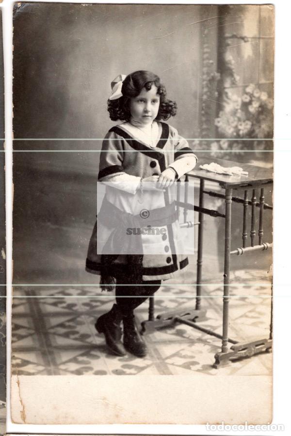 Fotografia antica: FOTOGRAFIA ORIGINAL DE ESTUDIO NI&Ntilde;A DESCONOCEMOS EL FOTOGRAFO