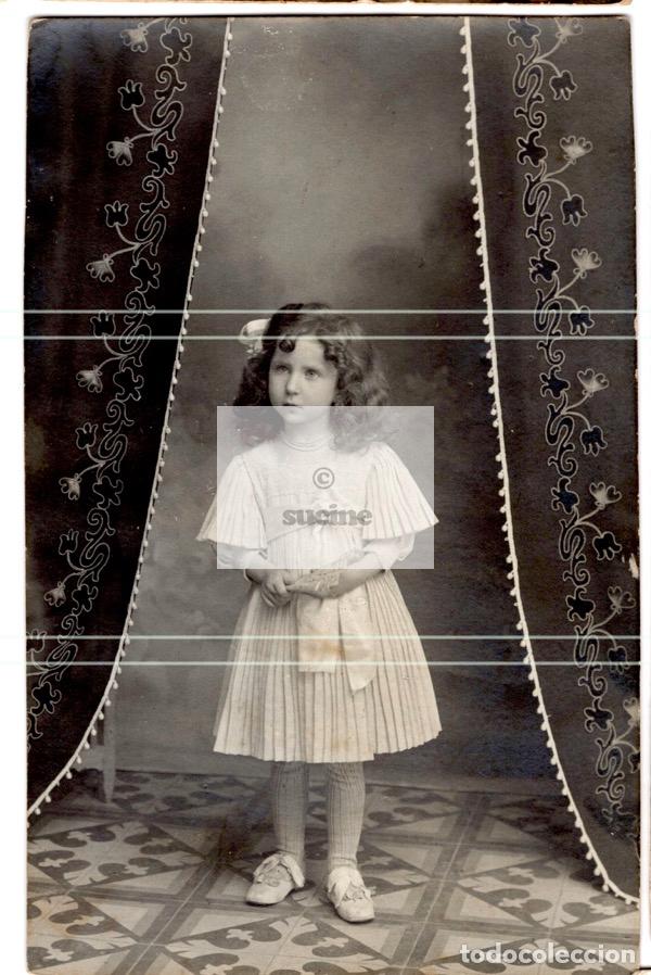 Fotografia antica: FOTOGRAFIA ORIGINAL DE ESTUDIO NI&Ntilde;A DESCONOCEMOS EL FOTOGRAFO