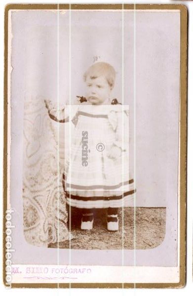 Fotografia antica: FOTOGRAFIA ORIGINAL DE ESTUDIO NI&Ntilde;A DEL FOTOGRAFO M. SIM&Oacute; DE MORELLA CASTELLON