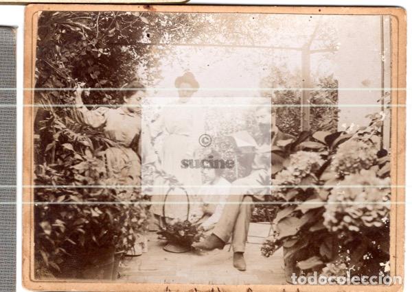 Fotografia antica: FOTOGRAFIA ORIGINAL DE ESTUDIO EN EL MASET DE LES PALMERES EN CASTELL&Oacute;