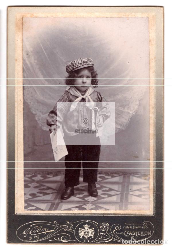 Antique Photography: FOTOGRAFIA DE NI&Ntilde;A DEL FOTOGRAFO GERMAN COLON DE CASTELLON 1910