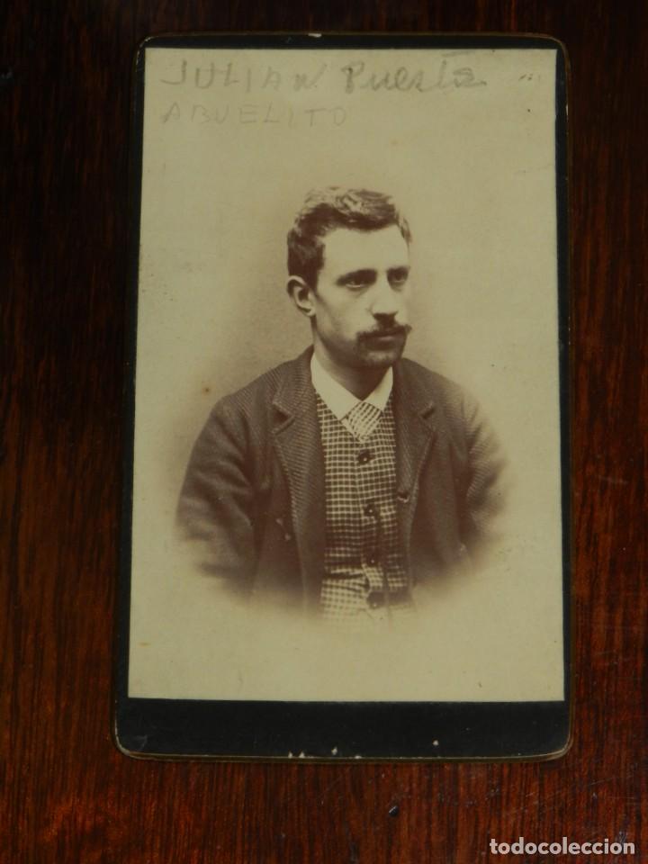 Fotograf&iacute;a antigua: FOTOGRAFIA ALBUMINA TIPO CDV, CABALLERO, MIDE 10,5 X 6 CMS. APROX.