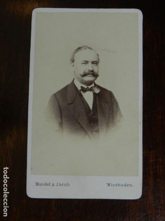 Fotografia antica: FOTOGRAFIA ALBUMINA TIPO CDV, CABALLERO, ED. MONDEL & JACOB, MIDE 10,5 X 6 CMS. APROX.