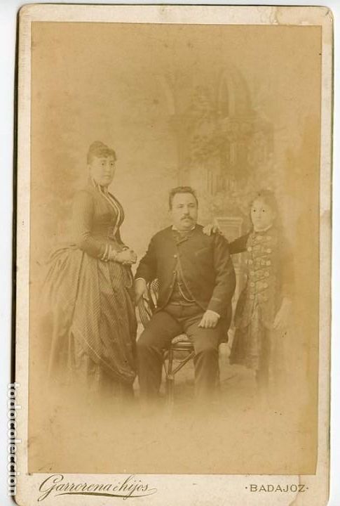 Antique Photography: CDV / Carte de visite. Escena familiar