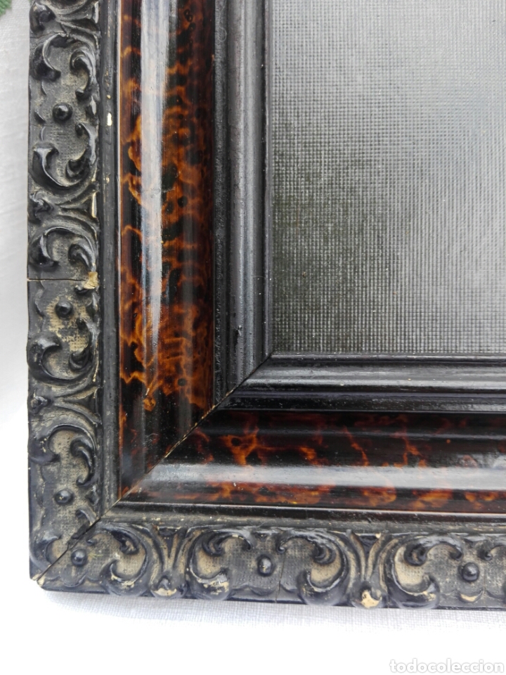 Fotograf&iacute;a antigua: Antiguo cuadro Marco de madera 33 CM X 39 CM
