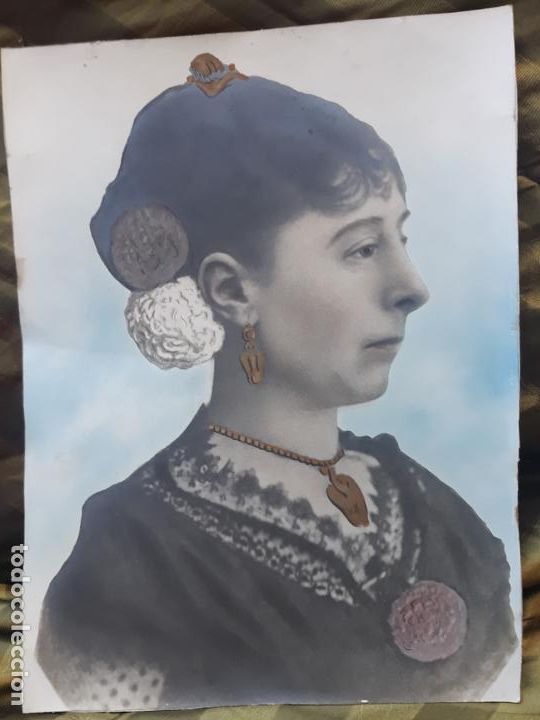 Fotografia antiga: FOTOGRAFIA ANTIGUA DE DAMA - COLOREADA -