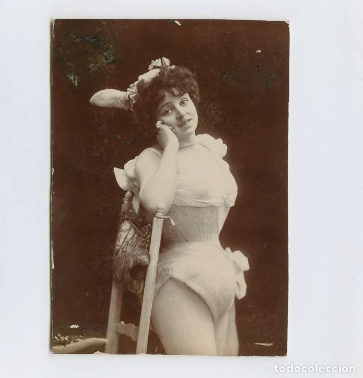 Antique Photography: ACTRIZ CON NOMBRE REVERSO, FOTO: OGERAU, PARIS. 10X14,5 CM.