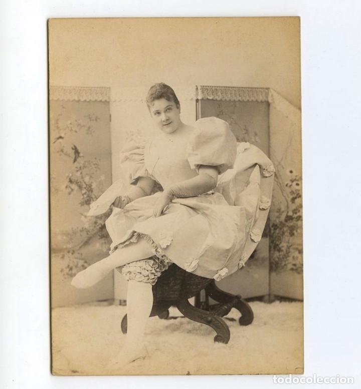 Antique Photography: MME. LANG, SIN DATOS. 1890 APROX. 10,5X14,5 CM.