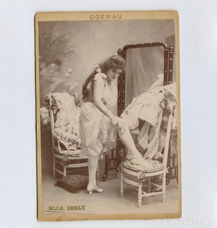 Fotograf&iacute;a antigua: ACTRIZ POR IDENTIFICAR, FOTO: OGERAU, PARIS. 11X16,5 CM.