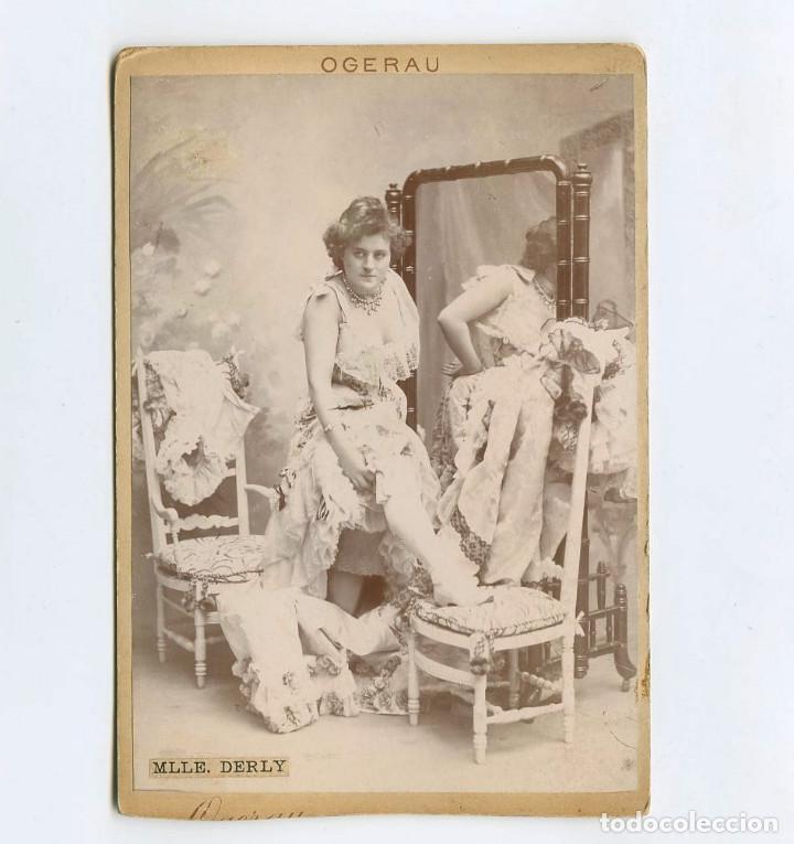 Fotografia antica: ACTRIZ POR IDENTIFICAR, FOTO: OGERAU, PARIS. 11X16,5 CM.