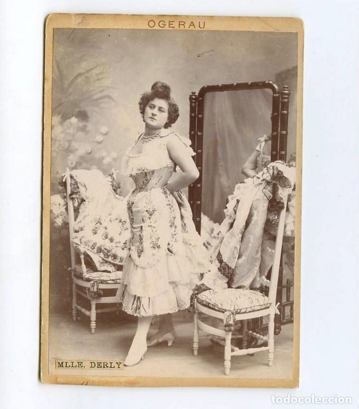 Fotografia antica: ACTRIZ POR IDENTIFICAR, FOTO: OGERAU, PARIS. 11X16,5 CM.