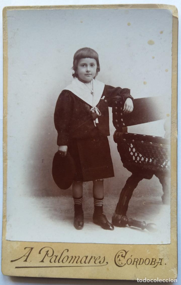 Antique Photography: CORDOBA FOTOGRAFO A PALOMARES CARTON DURO 10 X 16 CM.