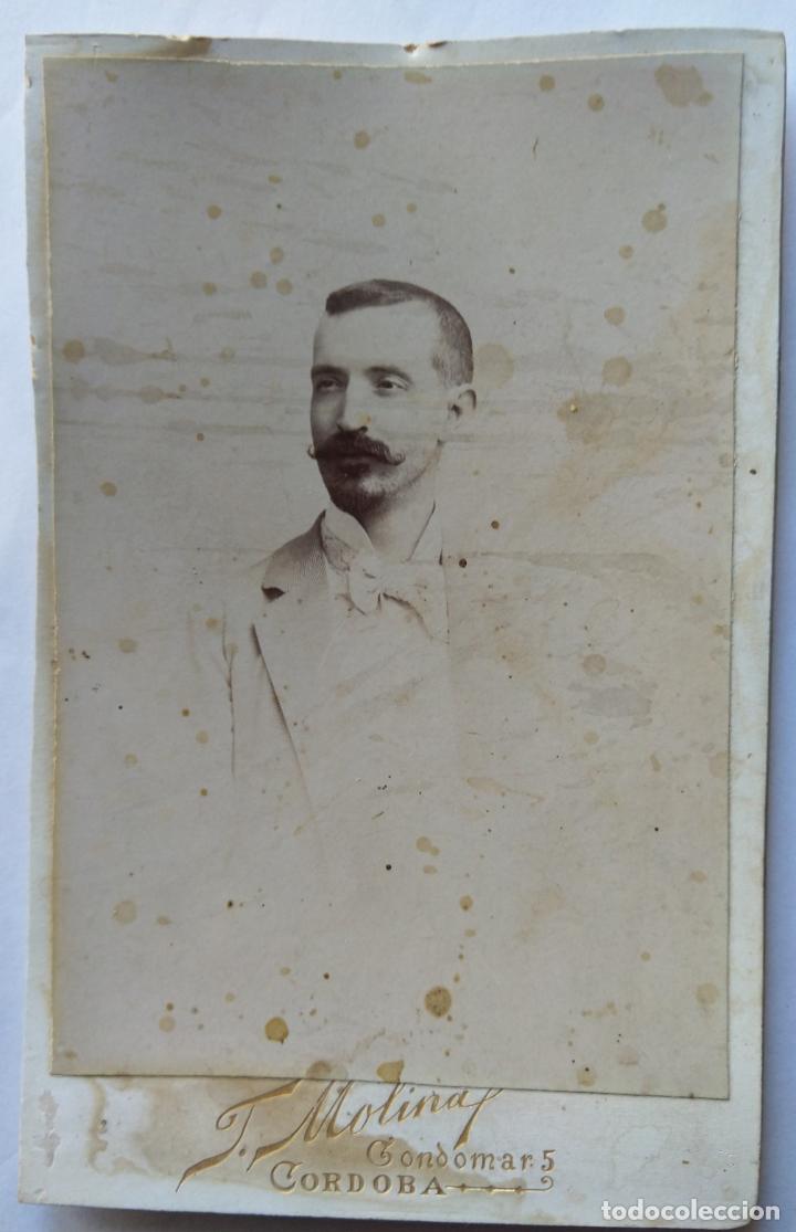 Antique Photography: CORDOBA FOTOGRAFO F MOLINA CARTON DURO 10 X 16 CM.