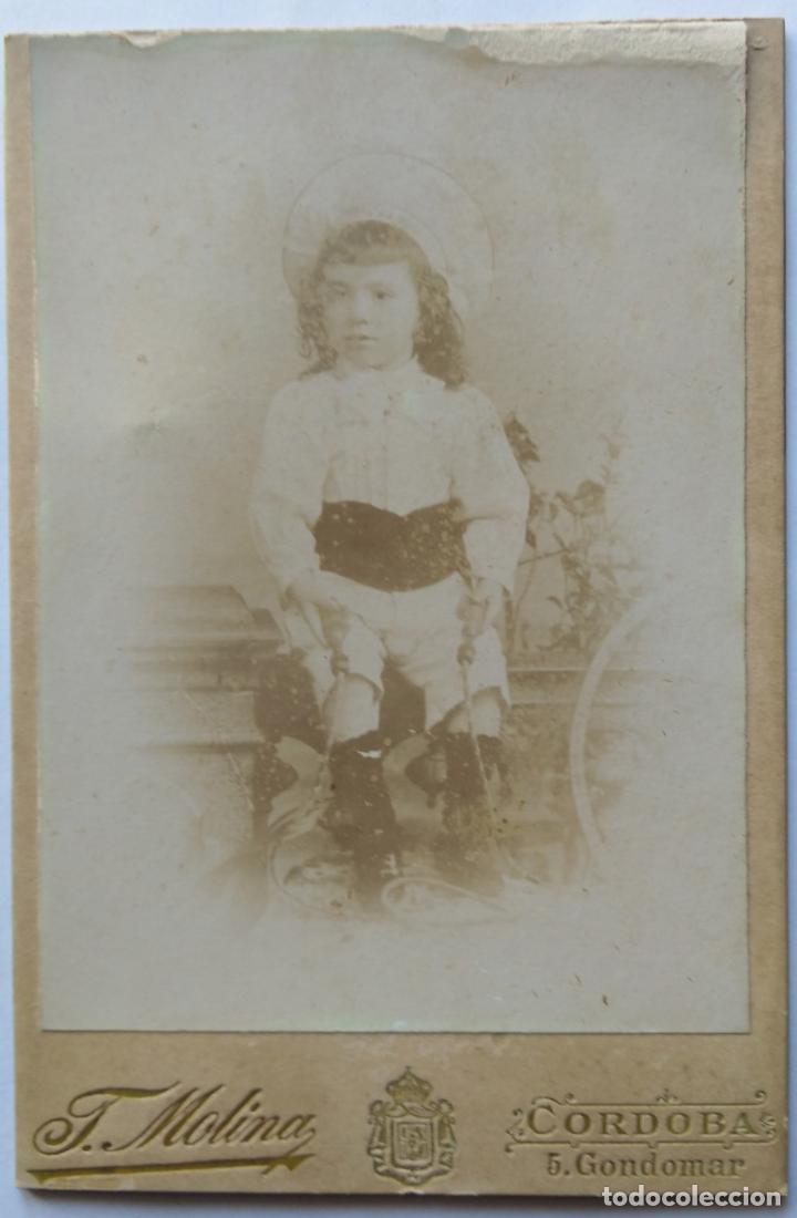 Antique Photography: CORDOBA FOTOGRAFO F MOLINA CARTON DURO 10 X 16 CM.