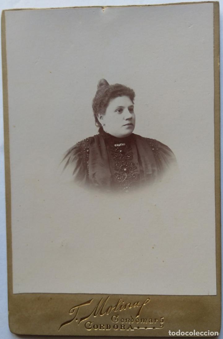 Antique Photography: CORDOBA FOTOGRAFO F MOLINA CARTON DURO 10 X 16 CM.