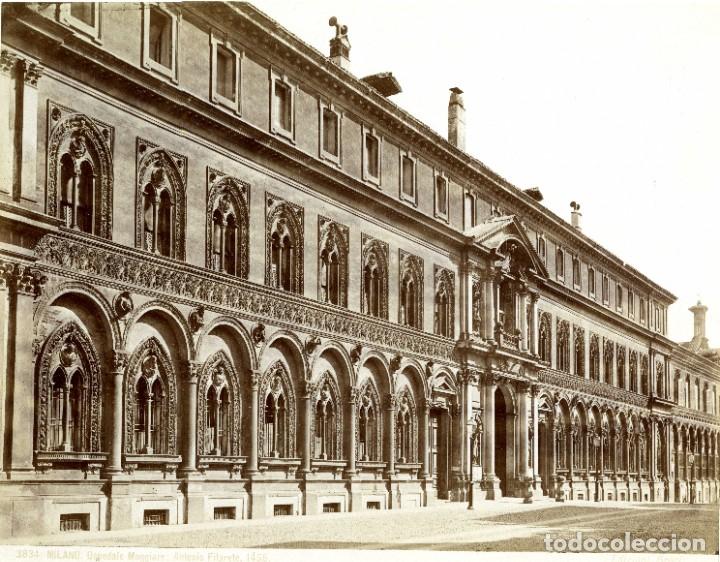 Alte Fotografie: Mil&aacute;n. Italia. Hospital Mayor. Antonio Filarete, 1456