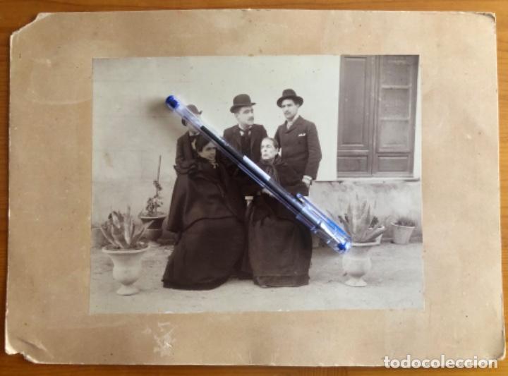 Fotografia antiga: HUERCAL OVERA- ALMERIA- GRAN FOTOGRAFIA FAMILIAR- 32 x 23- VIUDEZ- 1908