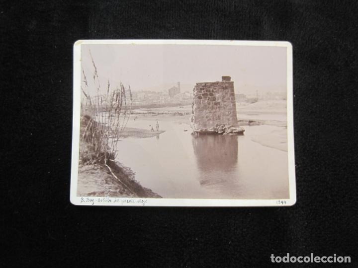 Fotograf&iacute;a antigua: SANT BOI-SAN BOY-ESTRIBO DEL PUENTE VIEJO-A&Ntilde;O 1899-FOTOGRAFIA ANTIGUA-VER FOTOS-(78.607)