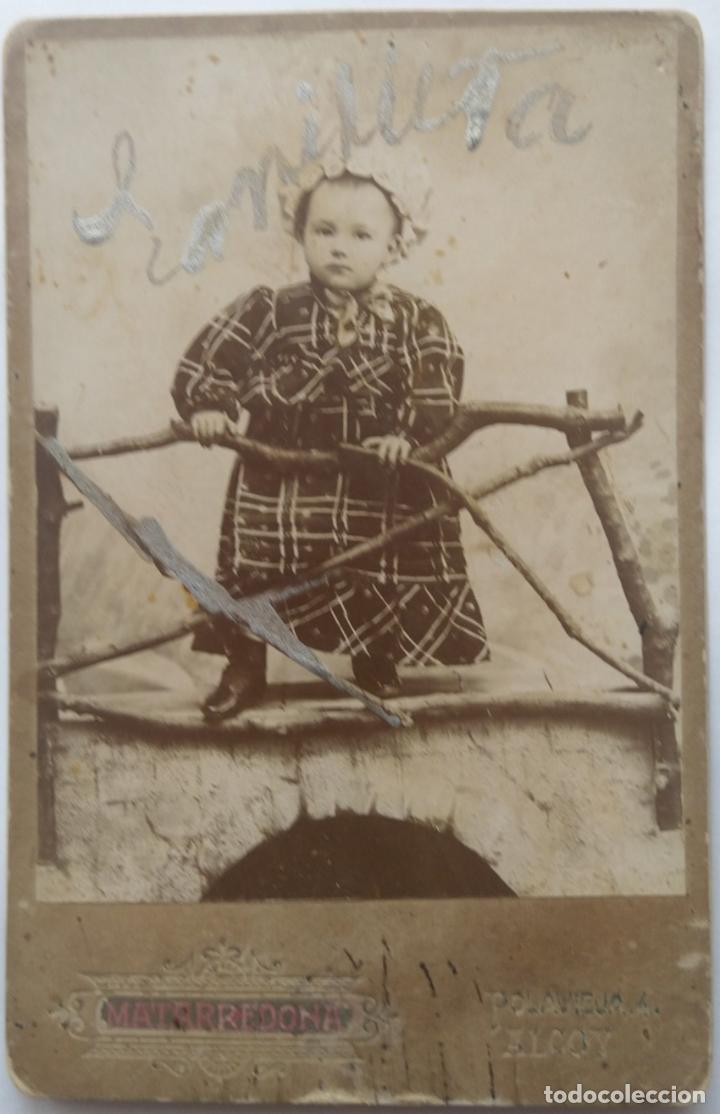 Fotografia antica: ALCOY FOTOGRAFO MATARREDONA TAMA&Ntilde;O 8 X 12,5 CM.