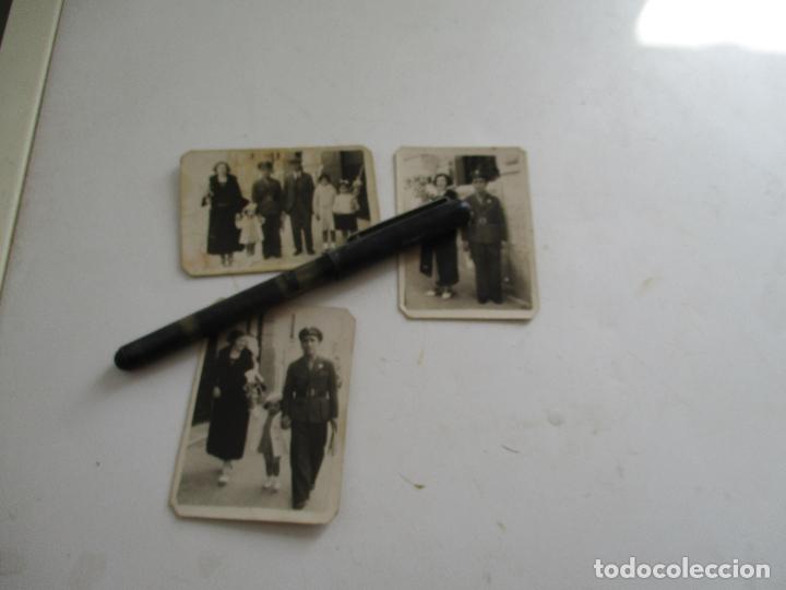 Fotograf&iacute;a antigua: TRES PEQUE&Ntilde;AS (5X7 CM) FOTOS DE : MATRIMONIO CON NI&Ntilde;A Y AMIGOS- 1939