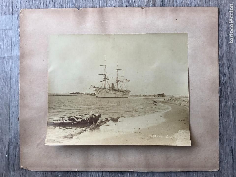 Antique Photography: ENTRADA AL CANAL DE SUEZ. PORT SAID. 1885 aprox.