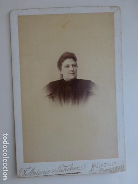 Fotografia antica: RETRATO DE ELENA GARRIDO LOUSTALET J. ANTONIO SANCHEZ FOTOGRAFO POZOBLANCO CORDOBA CABINET