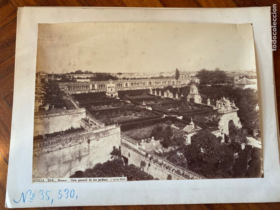 Fotografia antica: FOTOGRAF&Iacute;A ALB&Uacute;MINA DE LAURENT. SEVILLA 254. ALC&Aacute;ZAR VISTA GENERAL DE LOS JARDINES