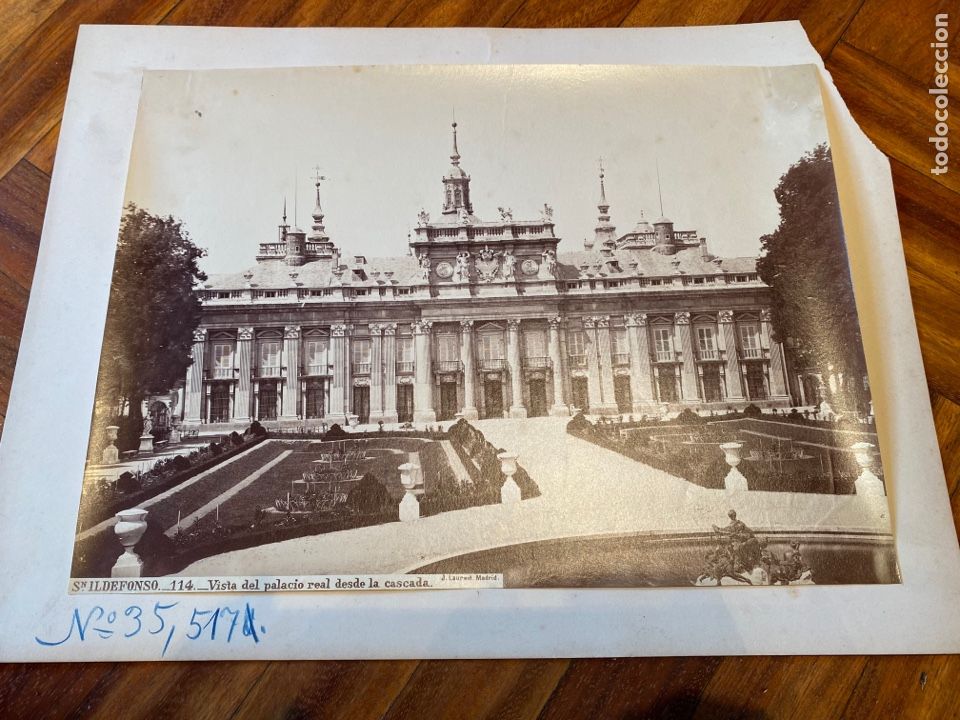 Antique Photography: FOTOGRAF&Iacute;A ALB&Uacute;MINA DE LAURENT. SAN ILDEFONSO, 114. VISTA DEL PALACIO REAL DESDE LA CASCADA.