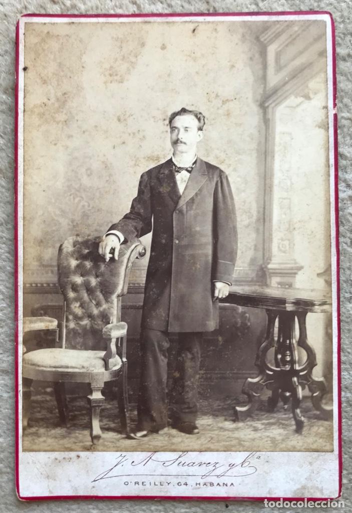 Antique Photography: Fotograf&iacute;a de caballero - Fot&oacute;grafo J. A. Su&aacute;rez y C&iacute;a - Habana - Cuba (Fot. C&aacute;mara Rey Alfonso XII)