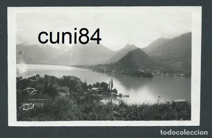 Antique Photography: foto antigua francia lago d'annecy lac a&ntilde;o 1930 fotografia